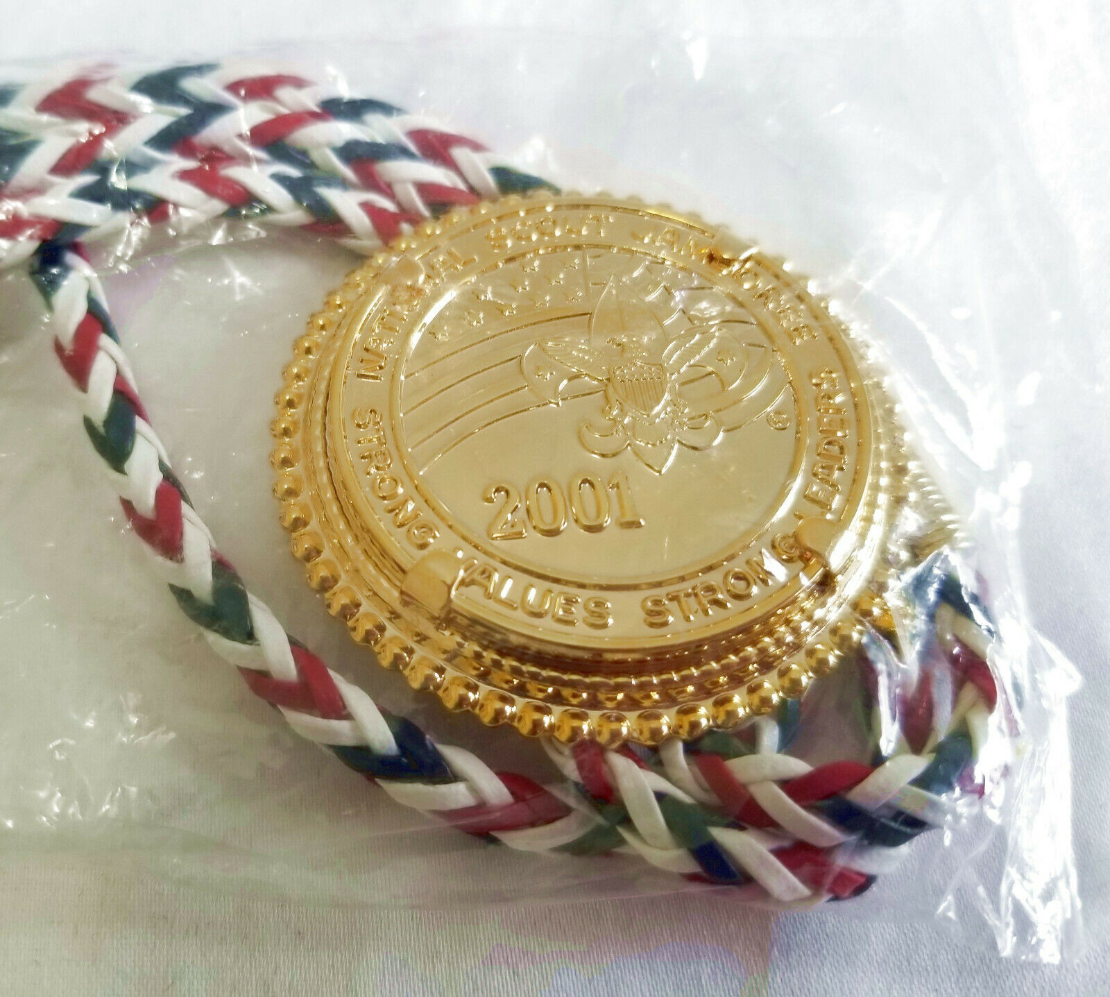 New 2001 National Boy Scout Jamboree Coin Bolo Tie Bsa Vintage Item